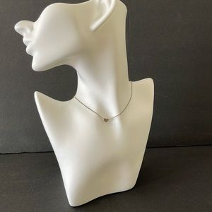 SILVER HEART CHOKER NECKLACE